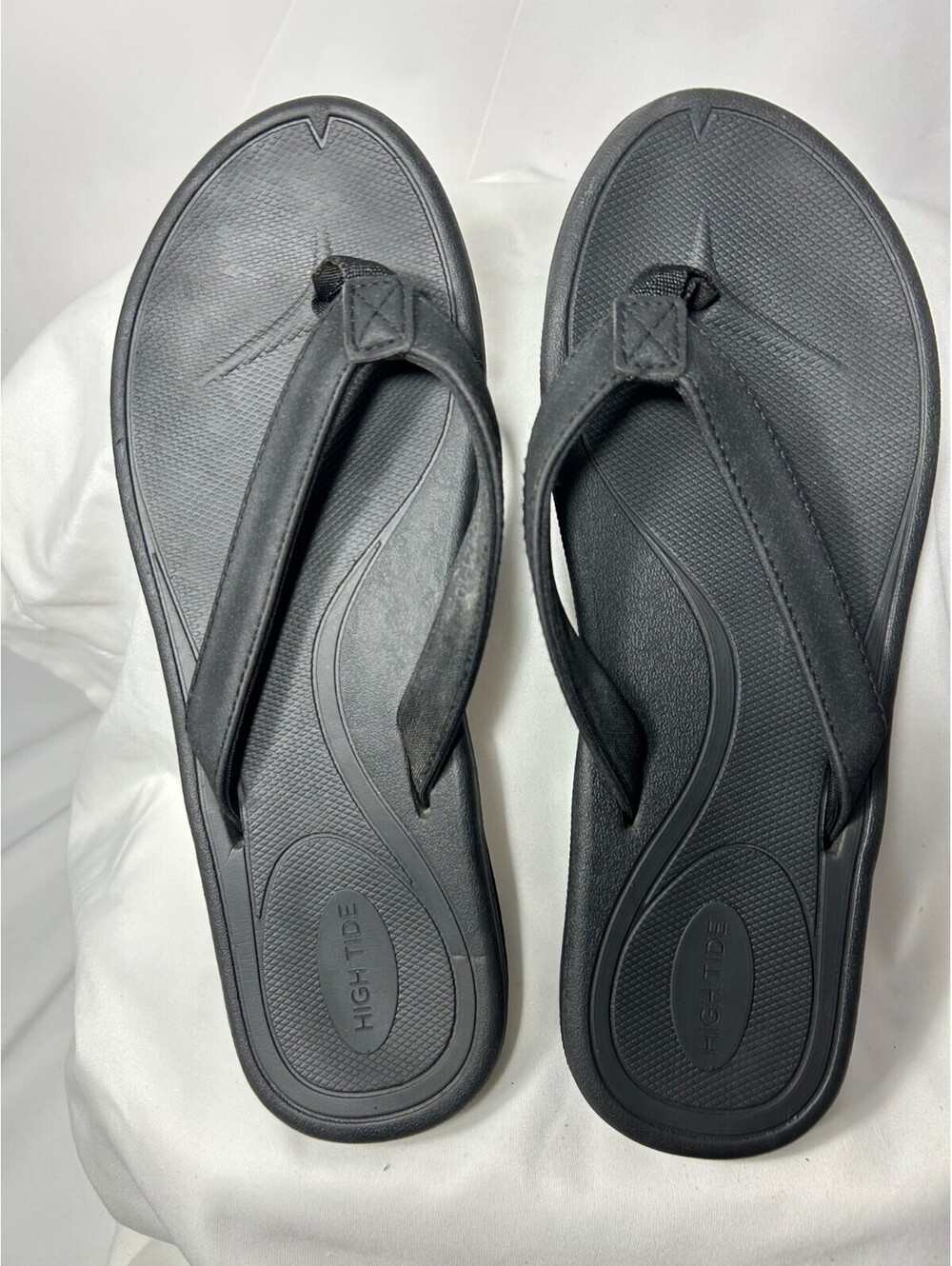 Strive Wave Womens Orthotic Sandals Black Flip Flops Arch Support Water Friendly